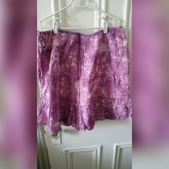 Talbots Ruffled purple print skirt - Picture 1 of 3